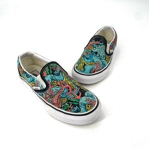 Vans Slip On Limited Edition Skull Spiked Octopus Ocean Coral Sneaker Shoe